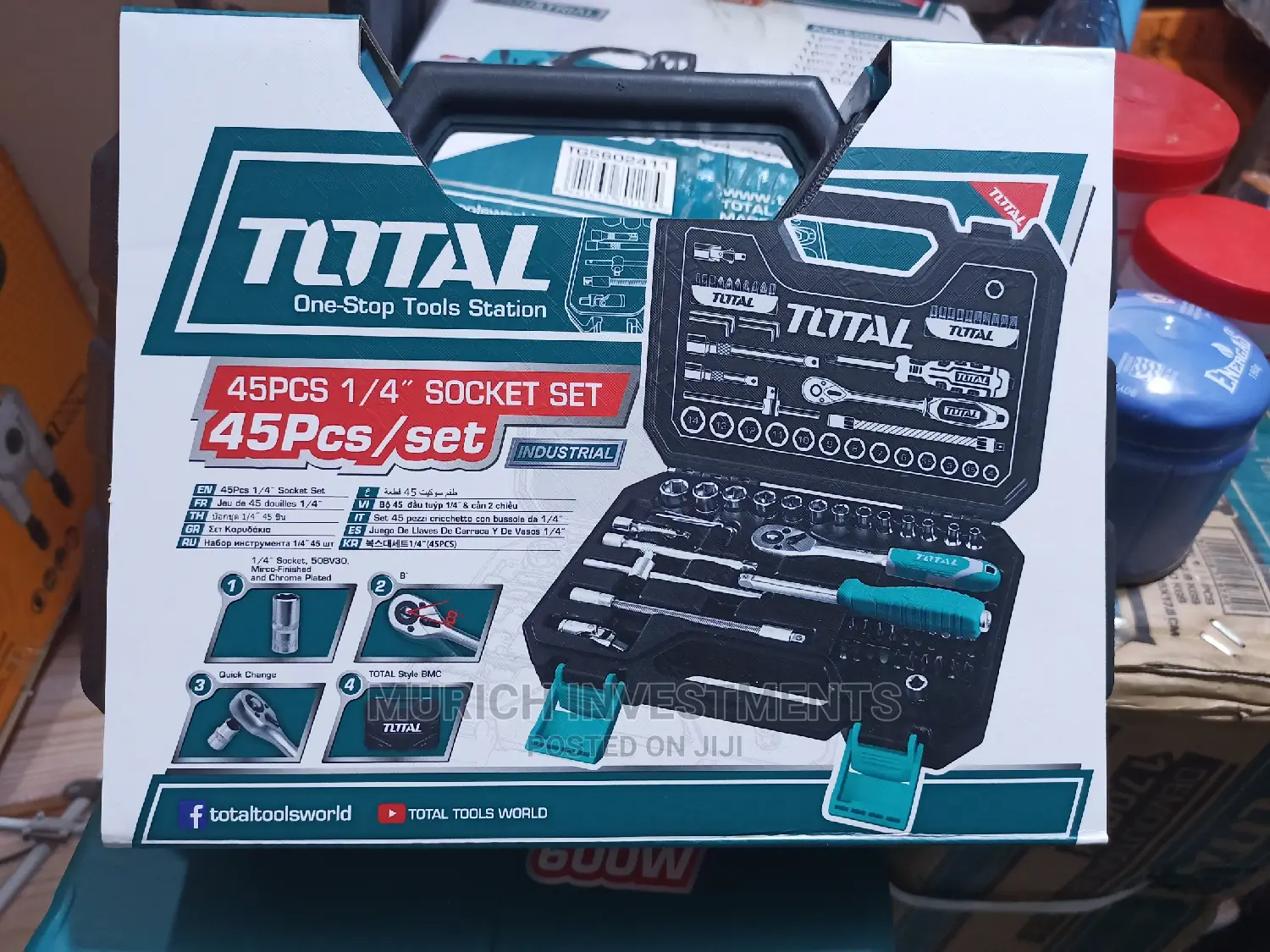 Total 45pcs 1/4" Socket Set