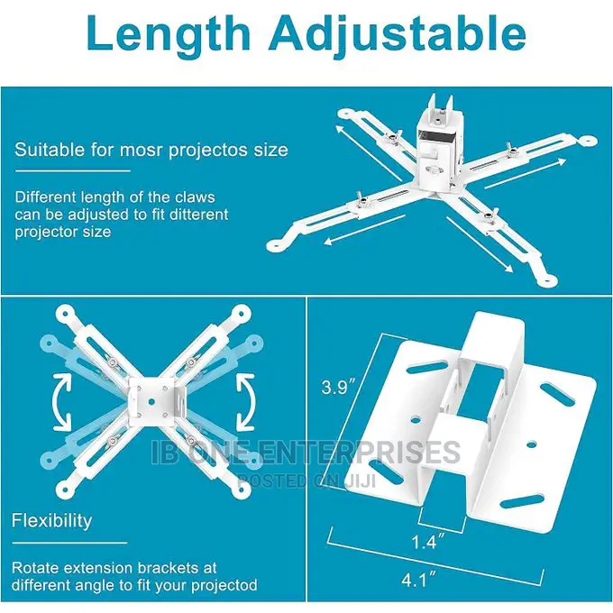 Adjustable Loading Wall Hanging Projector Ceiling Mount