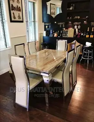 Marble Dinning Table and 6 Chairs