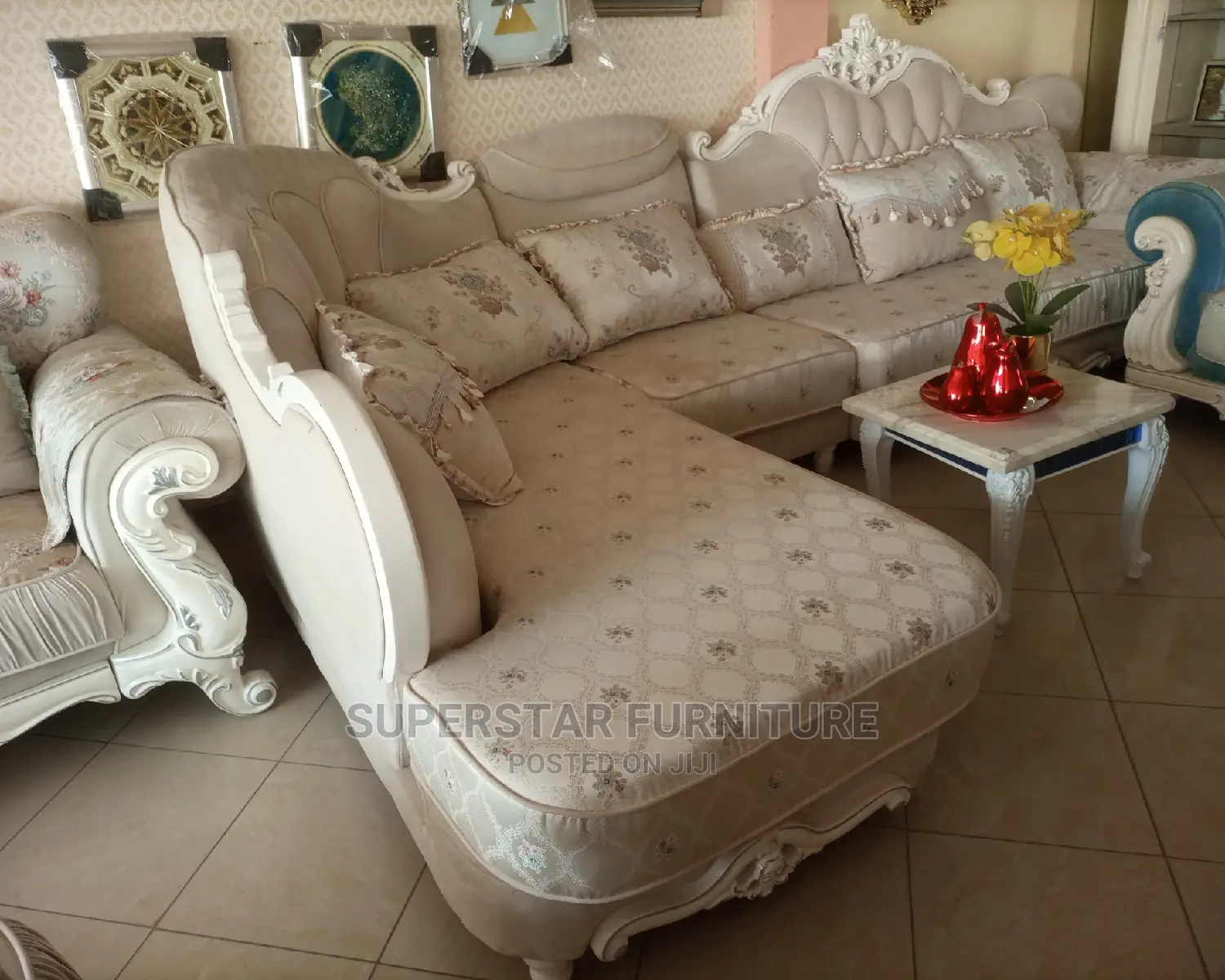 Supermax Italian L Shape Royal Sofas Chairs