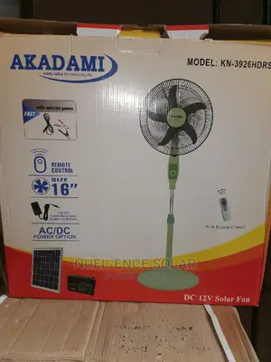 Akadami AC/DC 12v Solar Fan