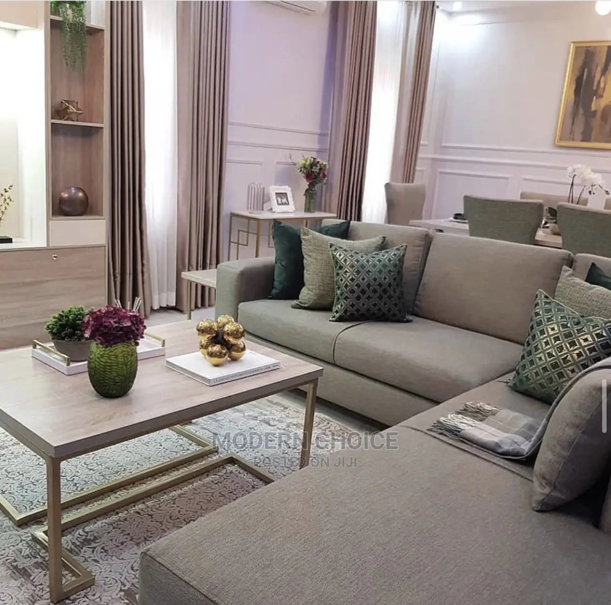 LShaped Sofa With Single Seater Accent Chair in Enugu Furniture