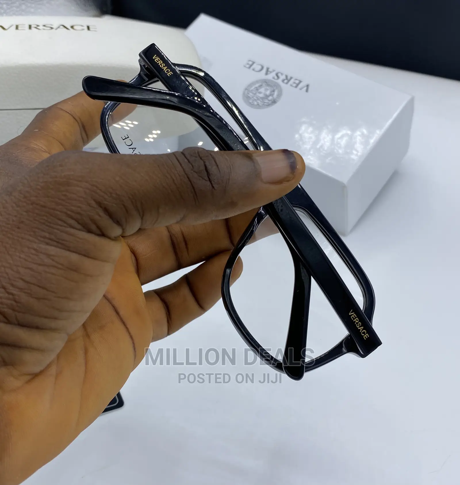 Luxury See Through Men’s Square Glasses