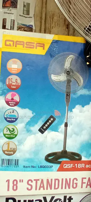 18" QASA Standing Fan With Remote Control