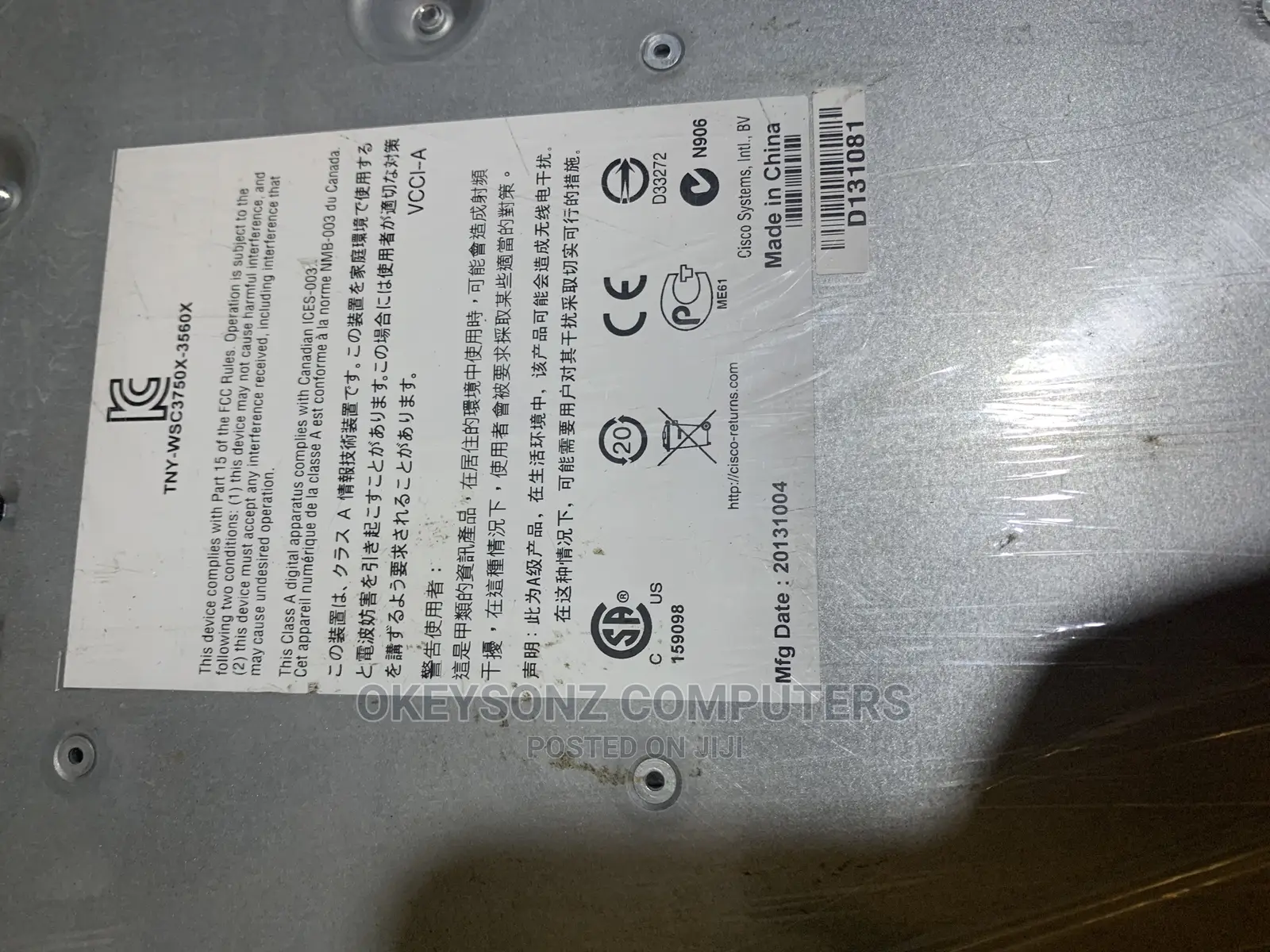 Cisco Catalyst 3750-X 12 Port Fiber Switch