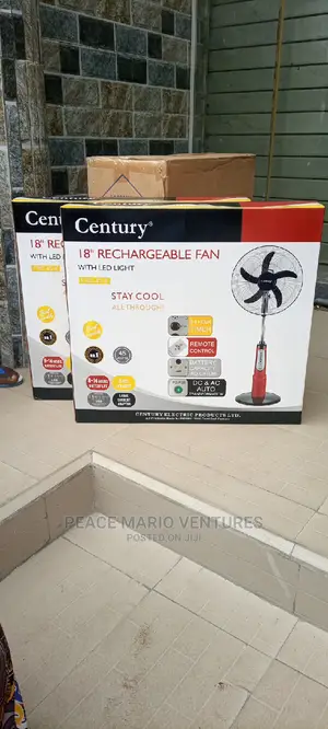 Quality Century 18" Rechargeable Fan With LED Light