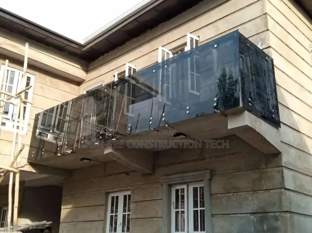 Gray Glass Handrail