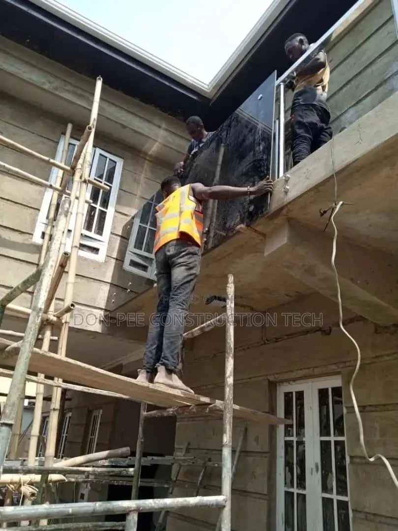 Gray Glass Handrail