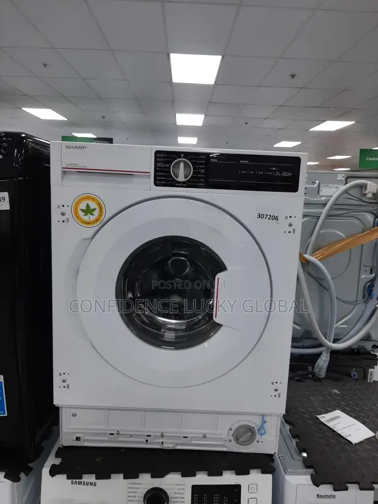 Sharp ES-NIH814BWC Intergrated 8kg Washing Machine