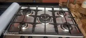 Heavy-Duty Built-in Cabinet/Table Top 5 Burner Gas Cooker