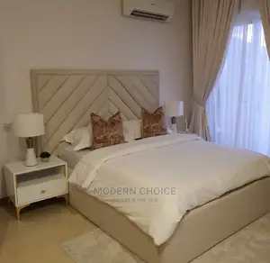 6 by 6 Padded Bed With One Side Cupboard and Footrest