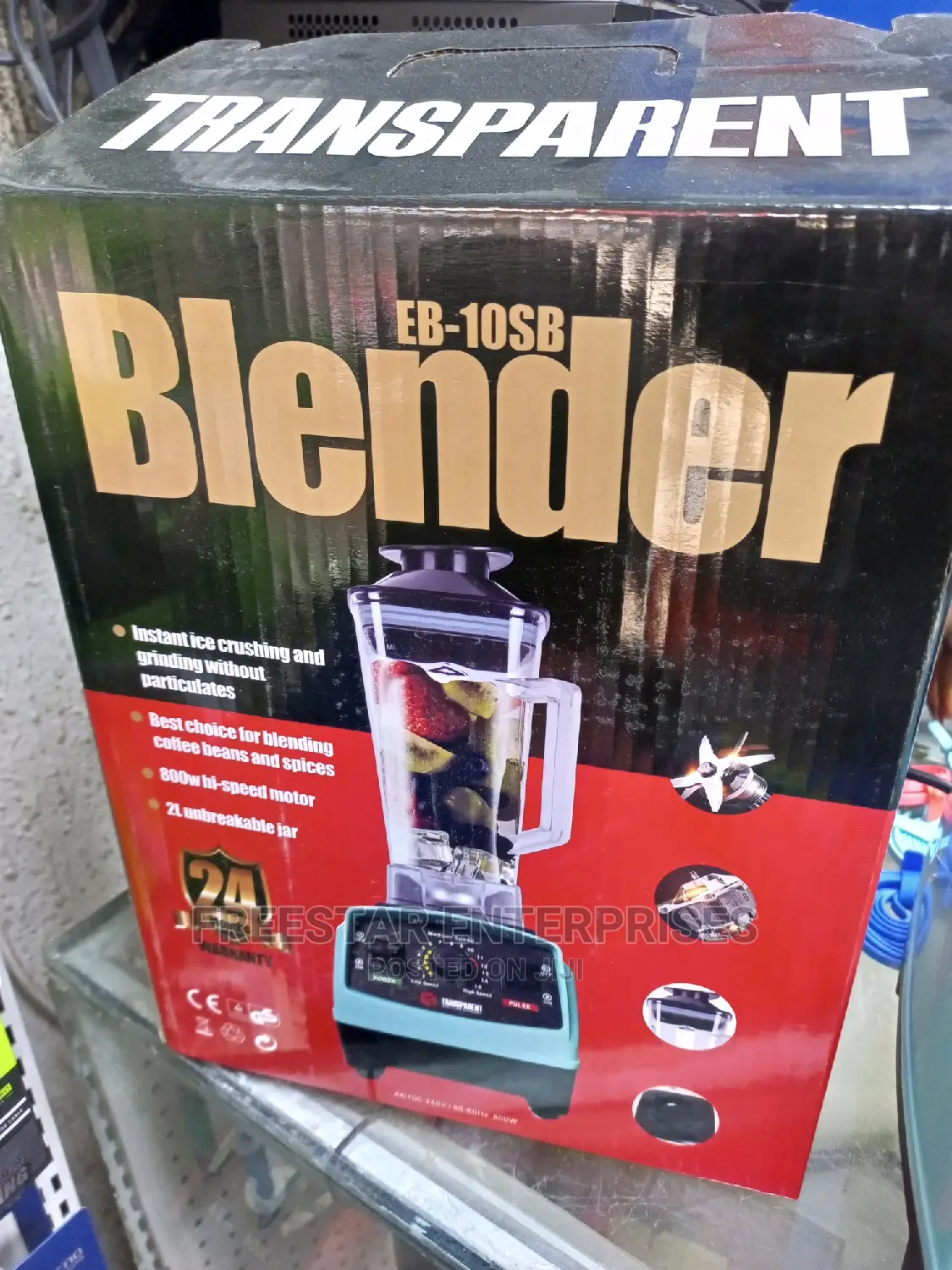 Transparent Blender 800W. Transparent Grinding Machine.