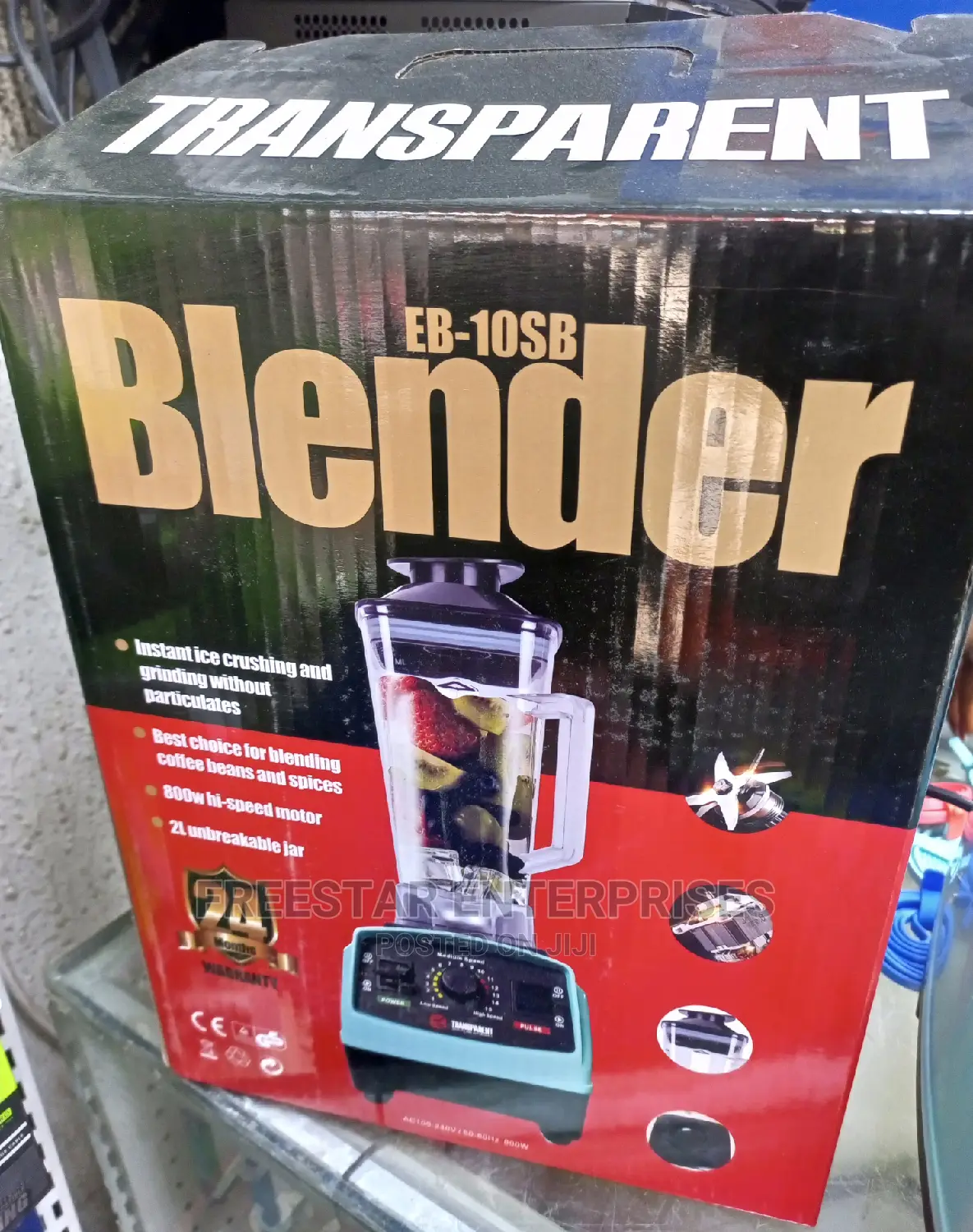 Transparent Blender 800W. Transparent Grinding Machine.