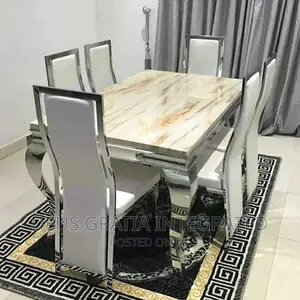 Imported Marble Dinning Table With 6 Chairs