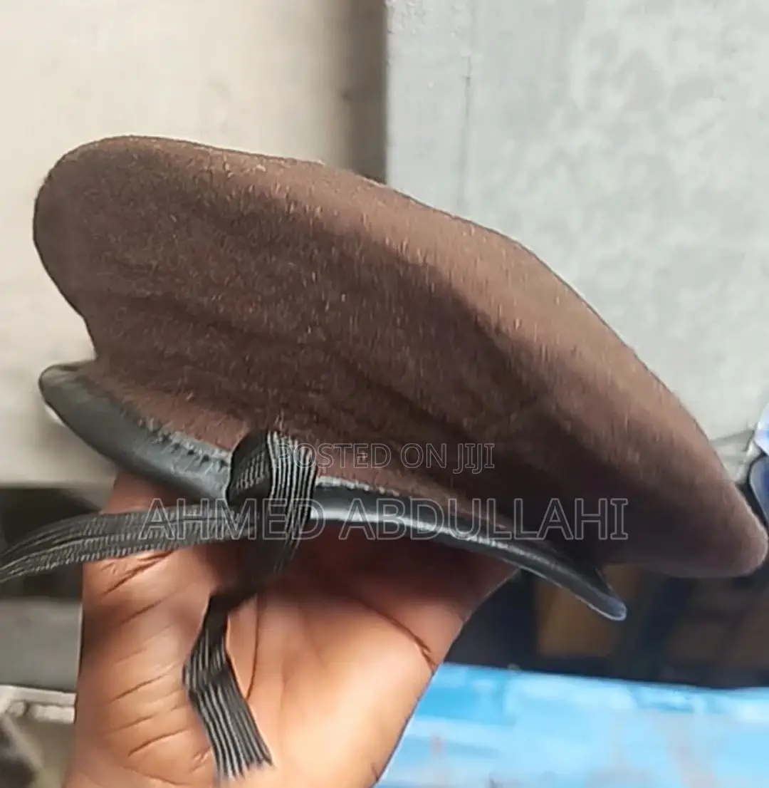 Brown Security Beret Cap