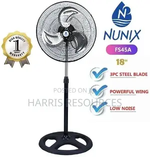 Nunix Standing Fan With Metal Blades -18inches