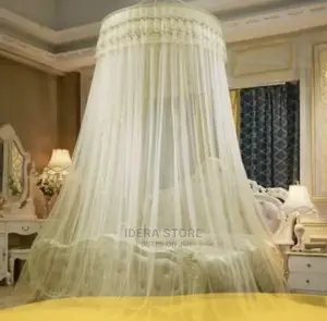 Cream Mosquito Hanging Round Dome Net [FITS ALL BED SIZE]