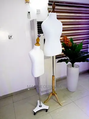 White Female Dress Form With Tripod Stand