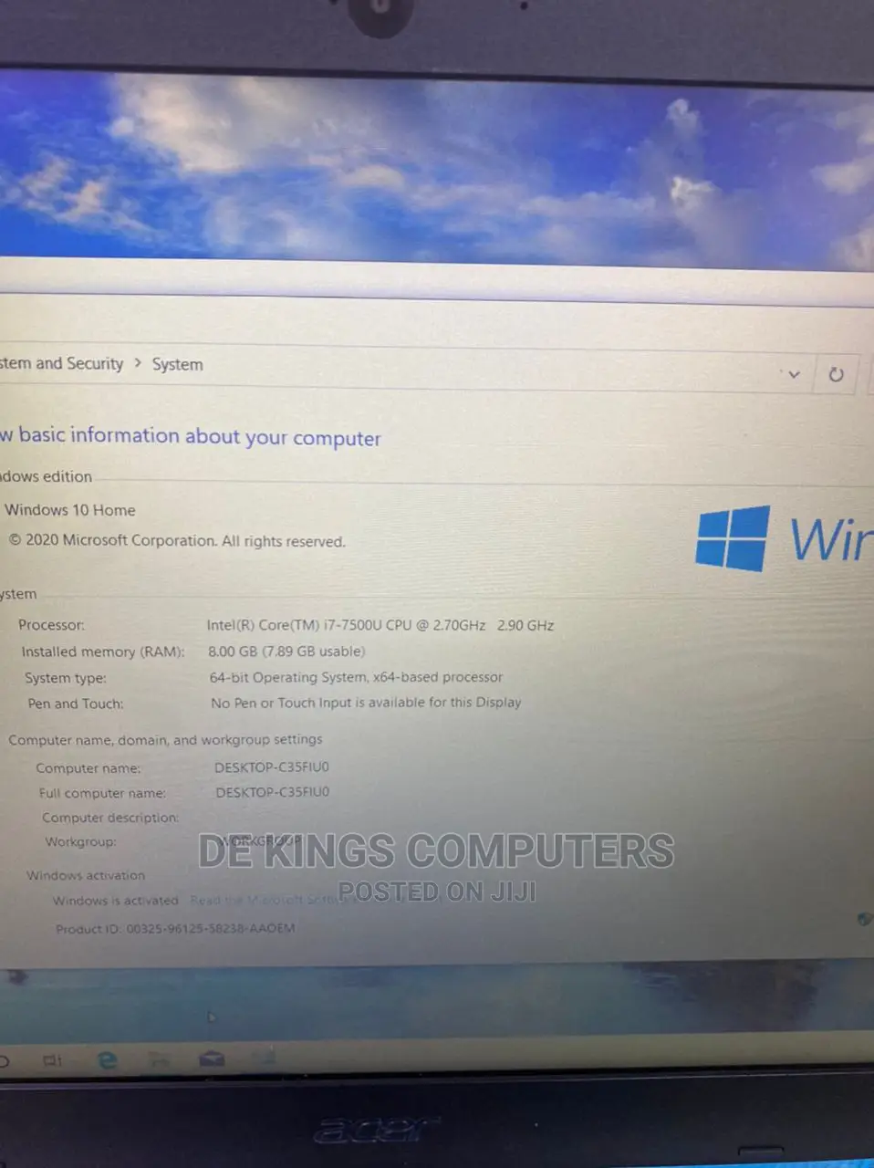 Laptop Acer 8GB Intel Core I7 SSHD (Hybrid) 1T