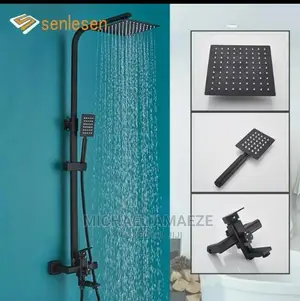 Square Black Shower