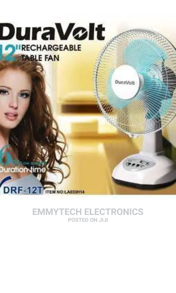 Duravolt Table Rechargeable Fan "12inches"