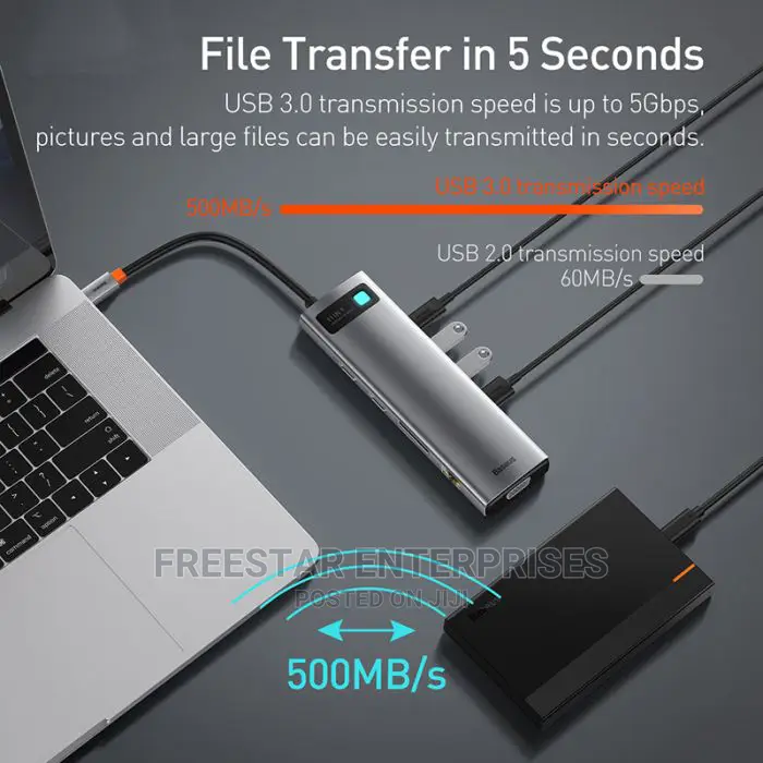 Baseus 11-in-1 Multifunctional Type-C HUB Docking Station.