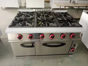 Western Professional 6 Burners Kitchen GAS Cooker With Oven