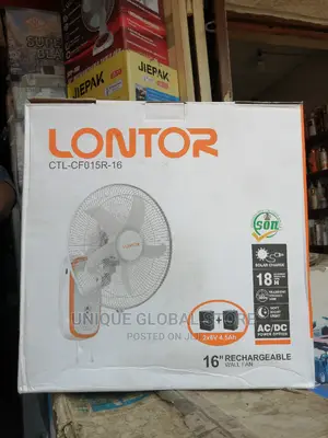 Orginal Lontor Rechargeable Wall Fan 16 Inches