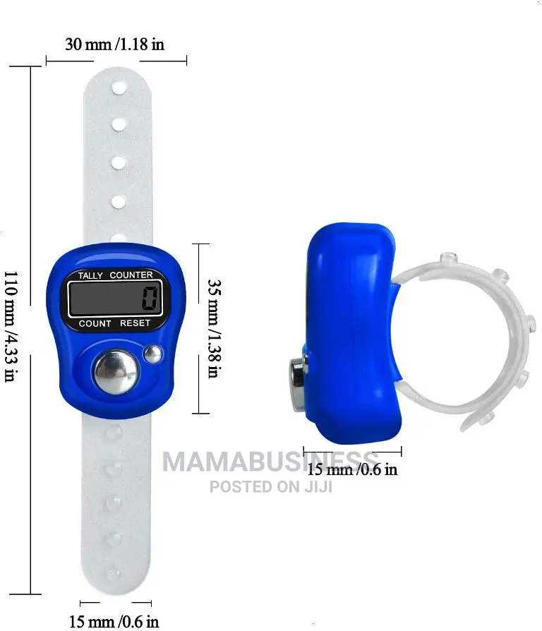 Digital Figure LCD Screen Tally Counter (Blue)