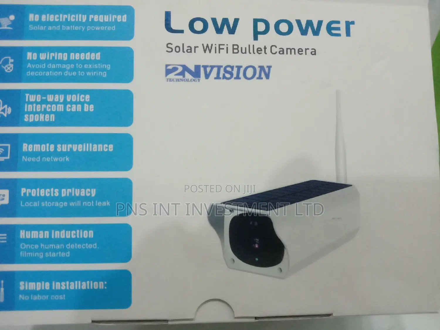 Low Power Solar Wifi Bullet Camera