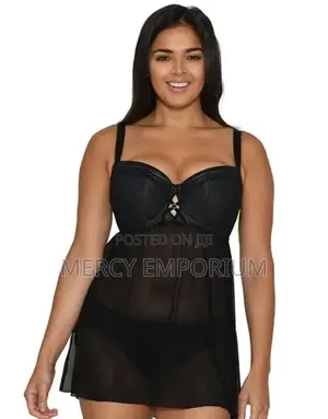 Starstruck Padded Balcony Babydoll Black/Silver