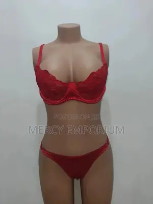 Floral Embroidery Mesh Underwire Lingerie Set