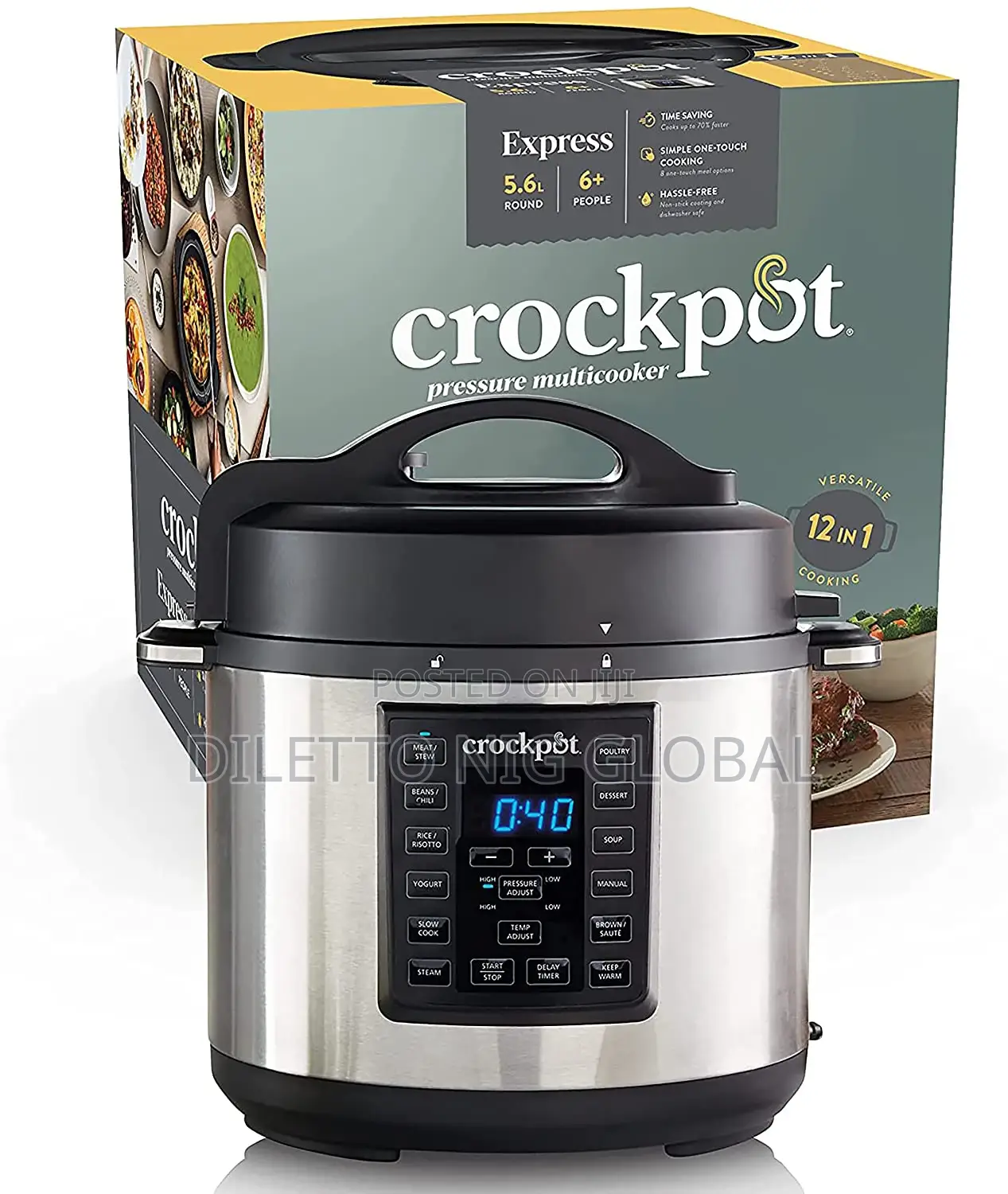 Crockpot Express Pressure Cooker, 12-in-1 Programmable Multi