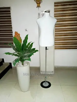 Male White Dress Form With Iron Stand