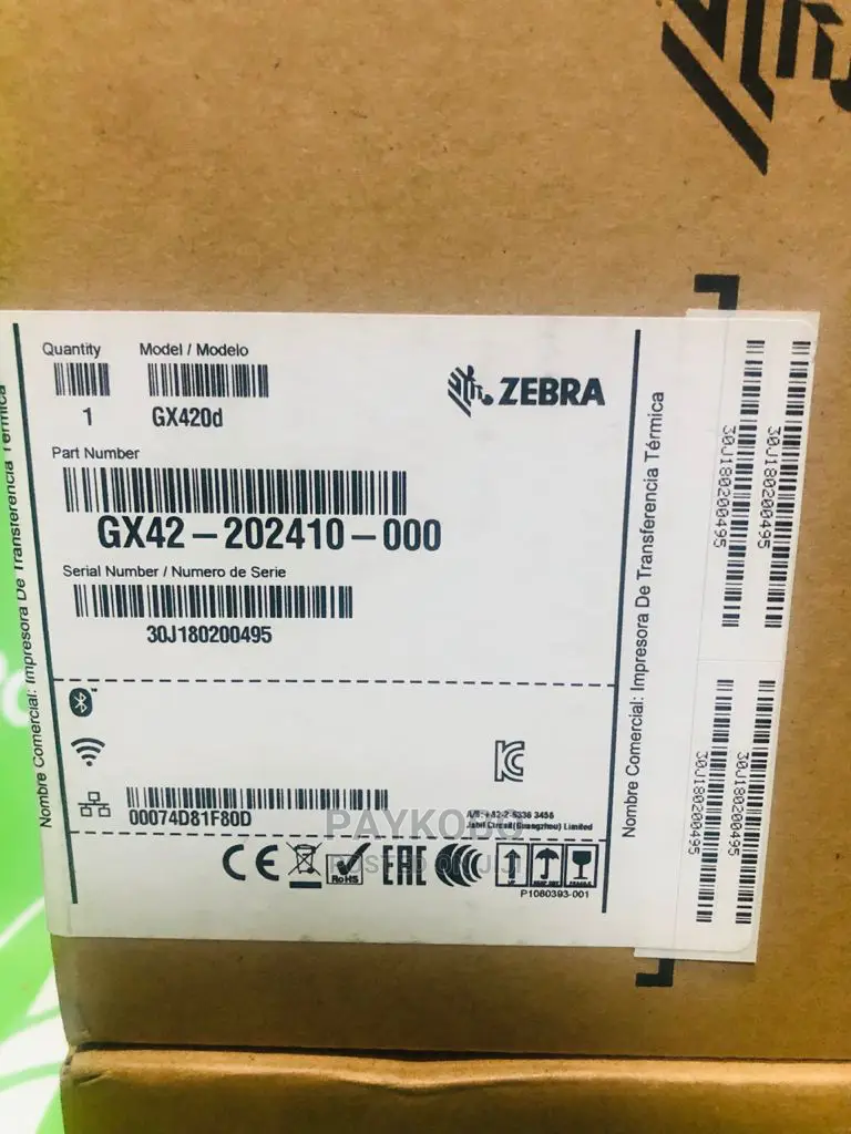 Zebra Gx420d Ethernet Thermal Label Printer