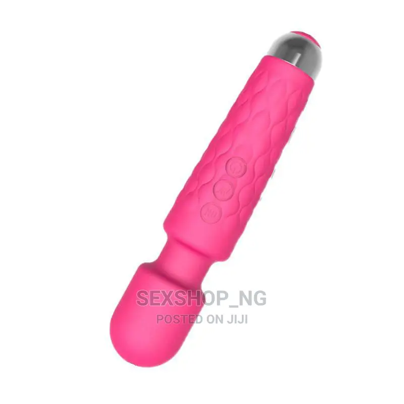 Rotating Head Pink Wand Vibrator
