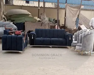 Luxury 7 Seater Living Room Fabric Royal Chair