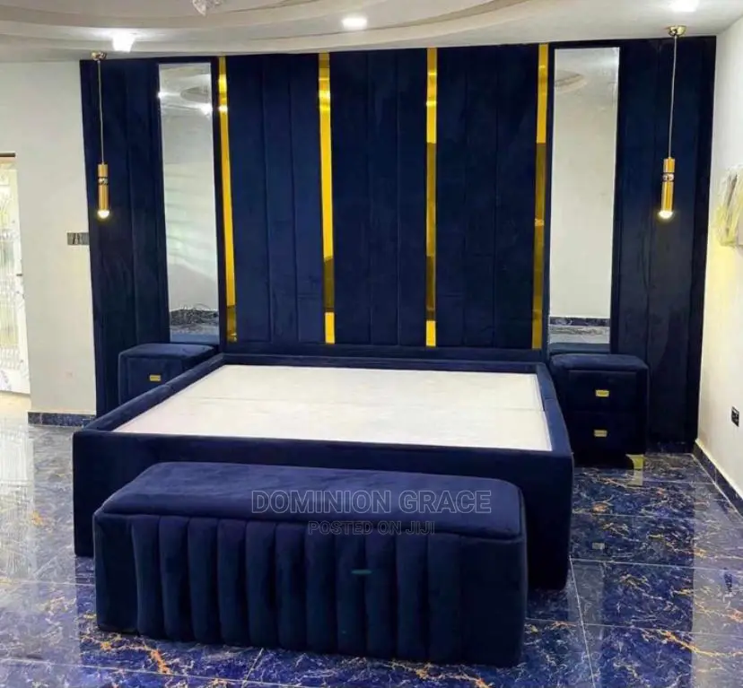 Modern Padded High Back Rest Bedframe