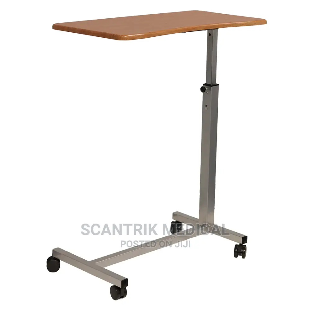 Overbed Table With Tilting Top Wheels