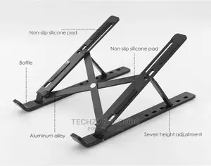 Black Aluminium Alloy Laptop Stand