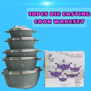 10pcs Nonstick Natural Granite Stone Layered Ceramic Coating