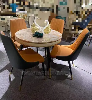 New Modern Marble Top 4 Seaters Dinning Set
