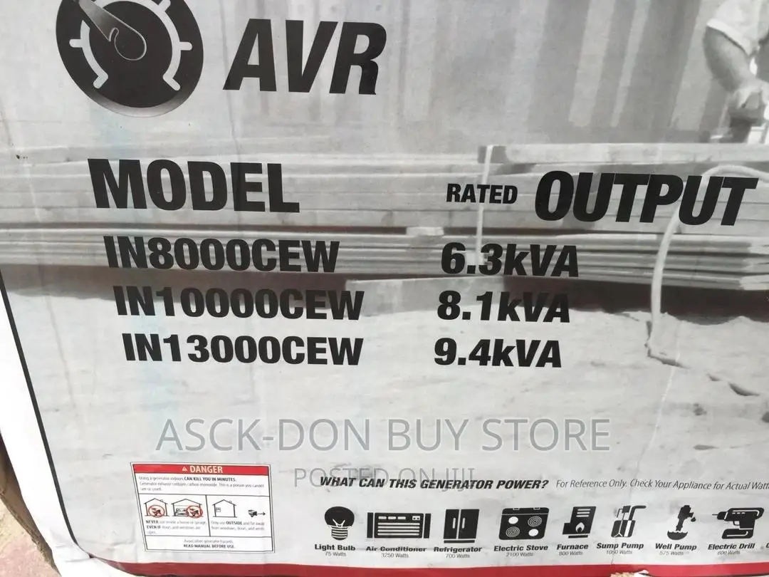 9.4kva Ipower Generator 100% Copper Wire