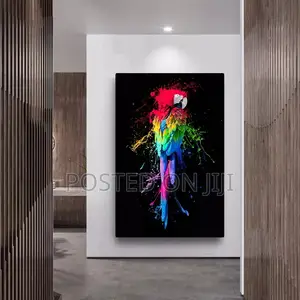 Beautiful Parot Bird Graffiti Art Canvas Painting Print