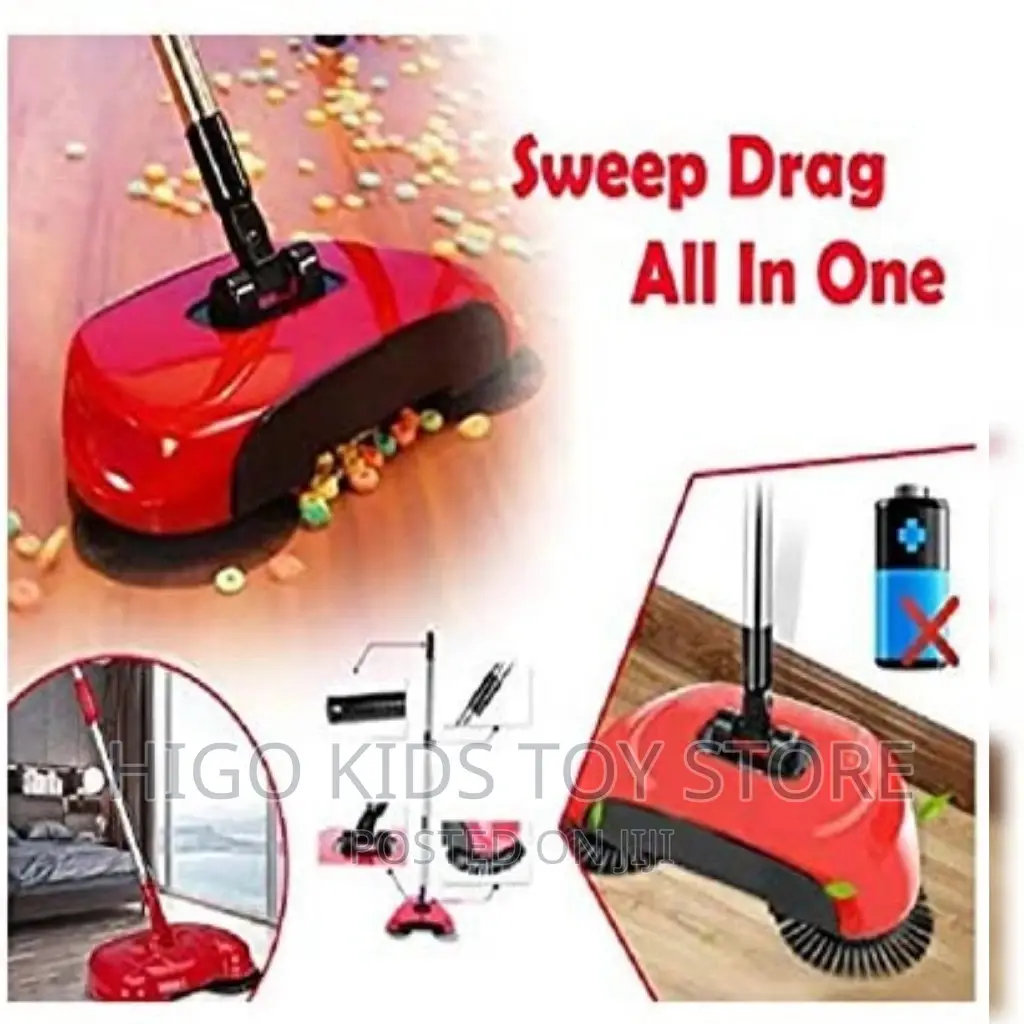 Manual Vacuum Cleaner Broom With Dust Mop.