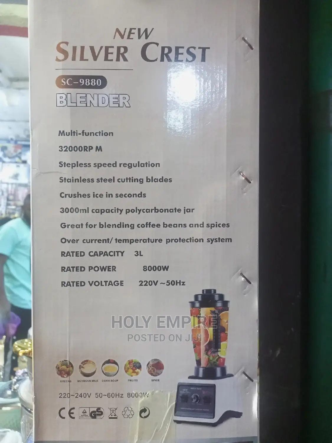 Silver Crest Blender With 2 Cup 8000w