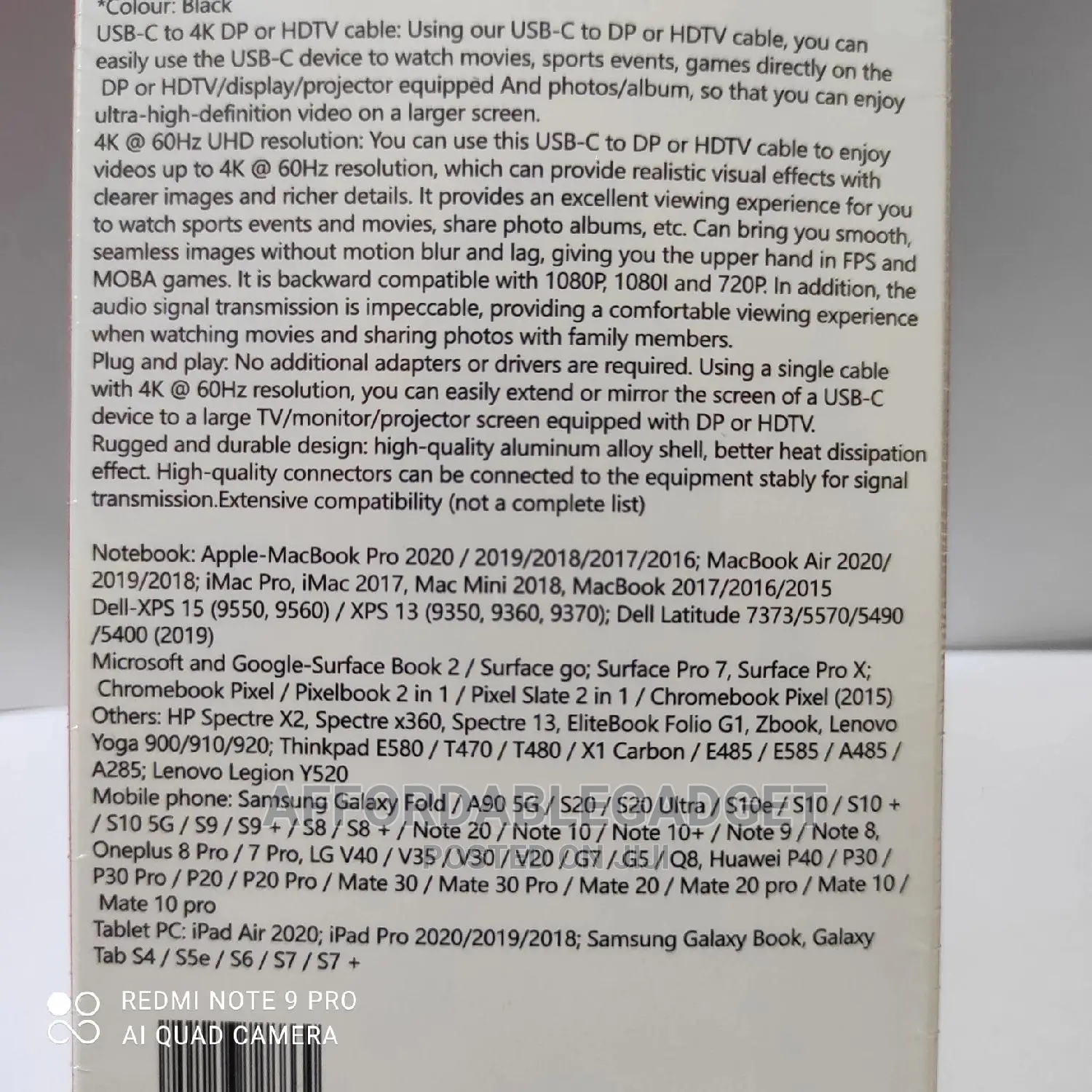 USB C to Displayport Adapter