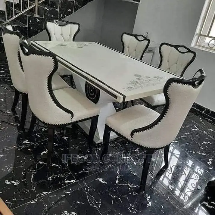 White Marble Dining Set