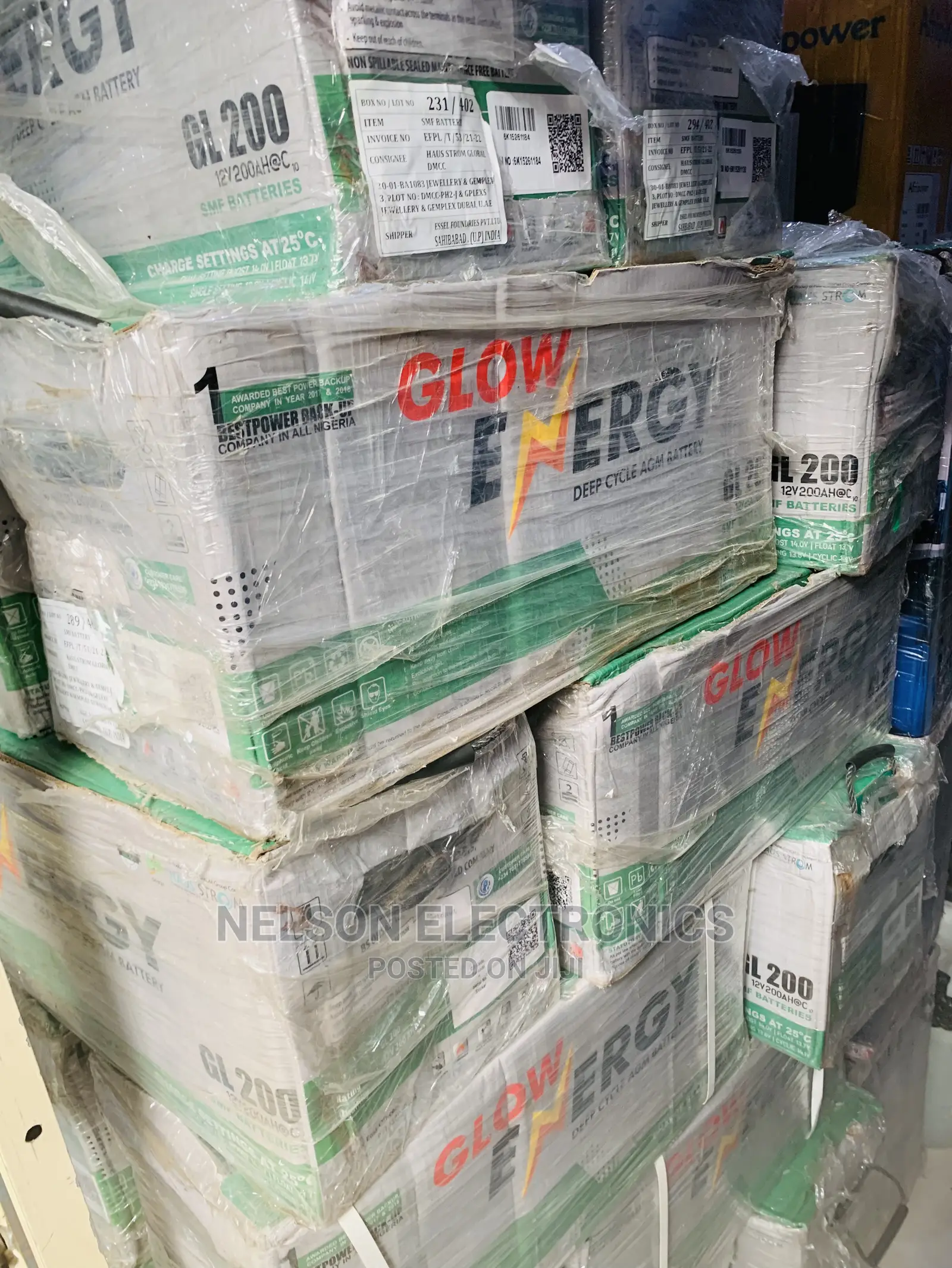 12v200ahs Glow Energy Solar Battery Made in India