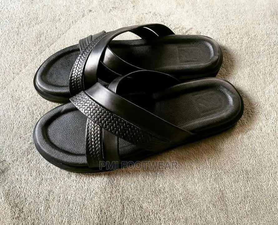 Calf Skin Leather Cross Slide